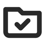 Folder Check SVG Icon